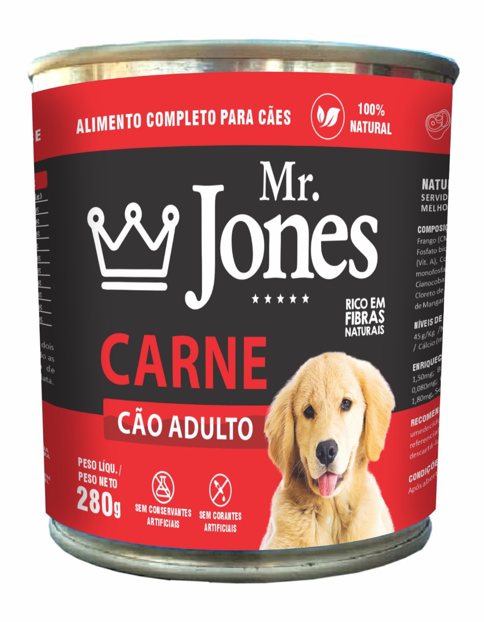 Lata Mr. Jones Carne Cão Adulto