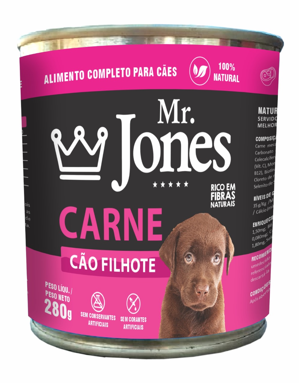 Lata Mr. Jones Carne Cão Filhote